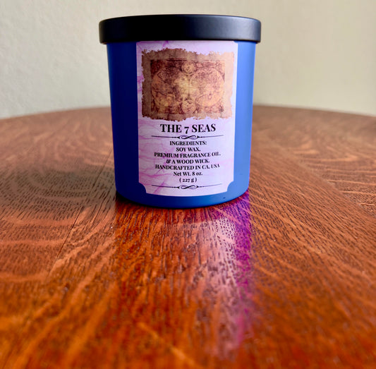 The 7 Seas Soy-Blend Wax Candle Pirate Collection (10 oz. glass)